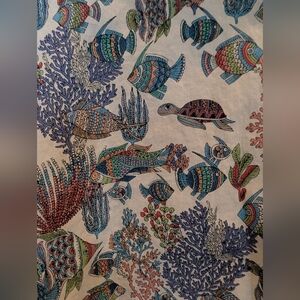 Tori Richard Tropical Fish Hawaiian Cabana Resort Wear Short Sleeve Shirt XL